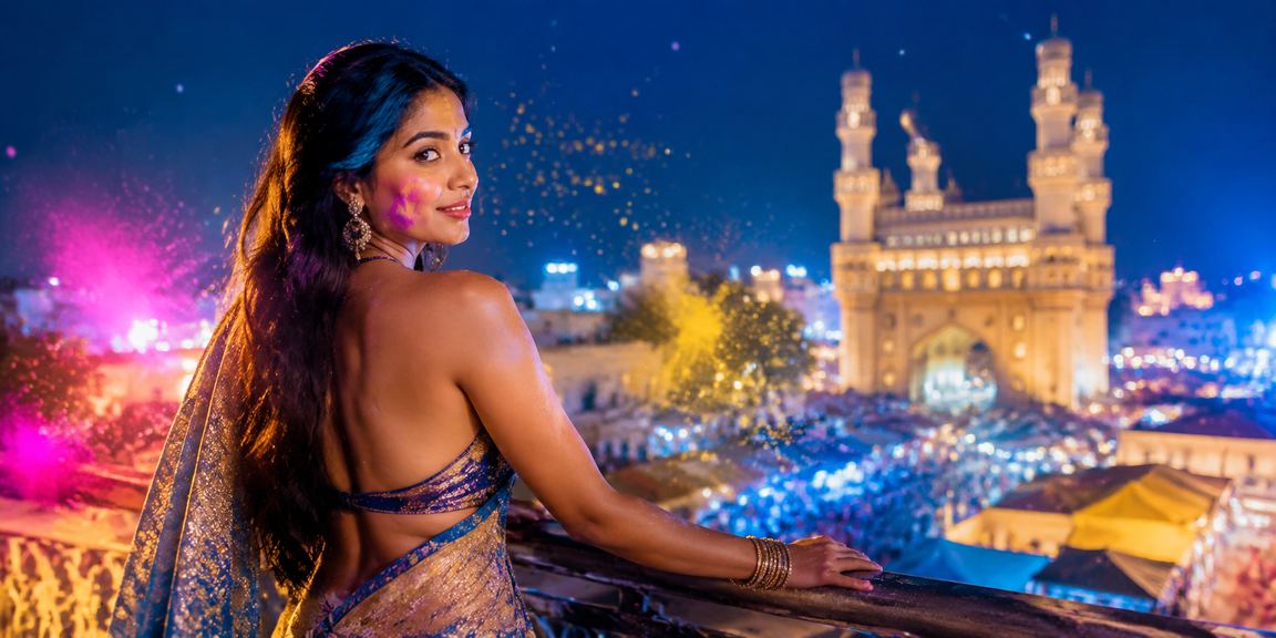 Hyderabad Charminar area with festive sports betting culture